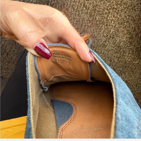 Aldo Blue Denim with Blue Suede Trim Oxfords - Picture 5 of 5